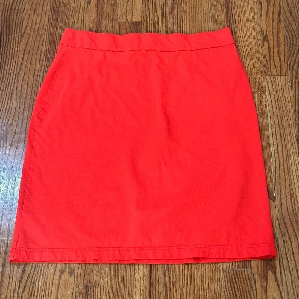 Iridium Red Stretch Pencil Skirt